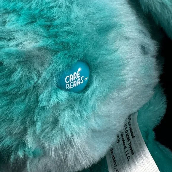 Wish Bear Care Bears Plush Toy 16" Turquoise & White Soft Stuffed Animal - Picture 3 of 3